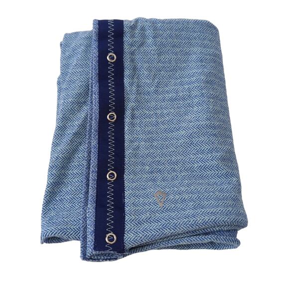 Ivivva Lululemon Infinity Sweater Neck Scarf Snap Blue Wrap Herringbone Girls OS - Picture 3 of 7